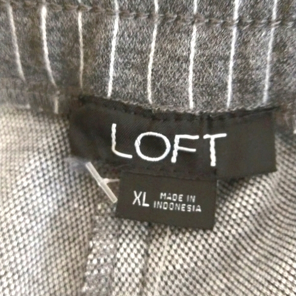 Loft Striped Tapered Pull On Pants NWT Size XL - Picture 8 of 11